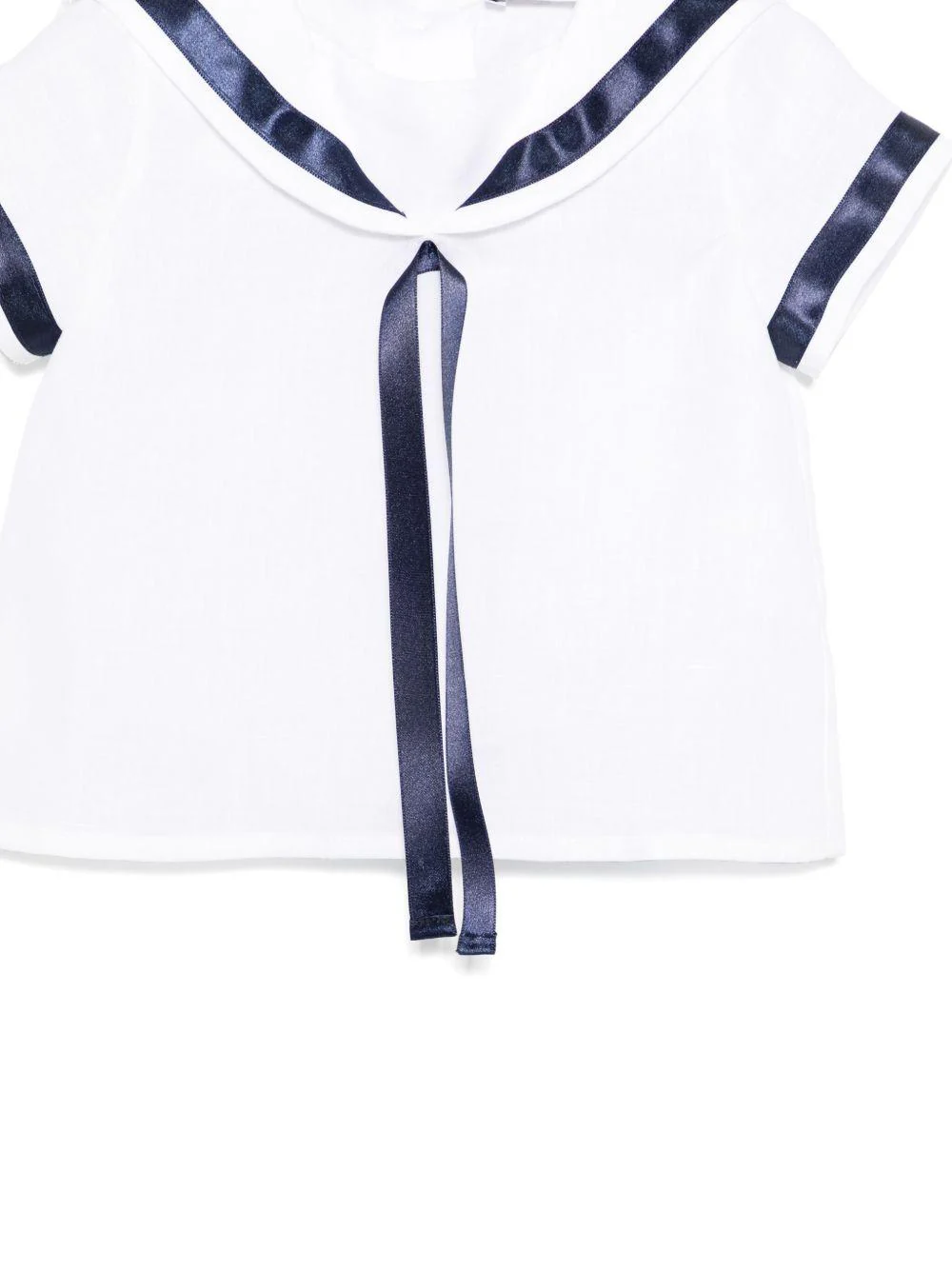 Camicia per neonato JESURUM BABY Ottavio bianco con bordo a righe - Image 2