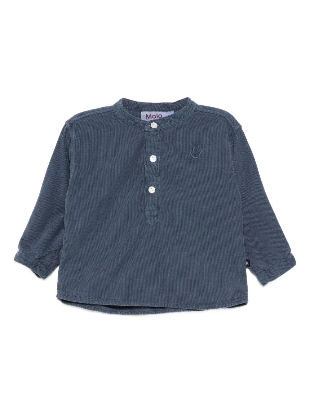 Camicia per neonato Molo blu con tessuto in velluto a coste