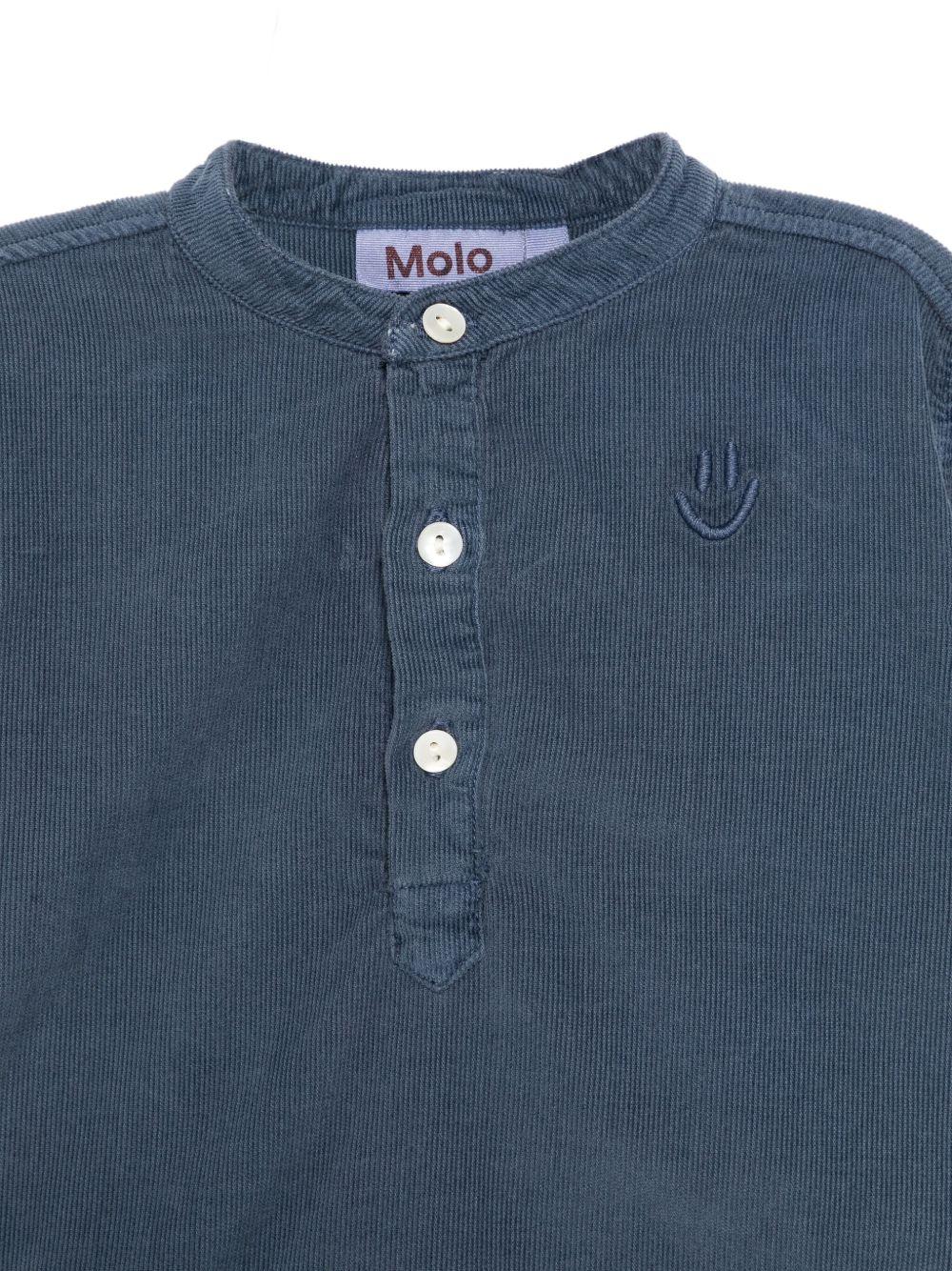 Camicia per neonato Molo blu con tessuto in velluto a coste - Image 2