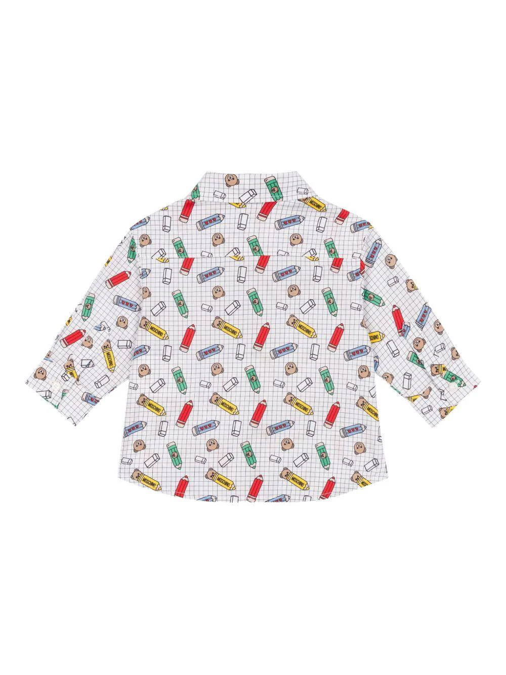 Camicia per neonato Moschino Kids bianco con stampa grafica - Image 2