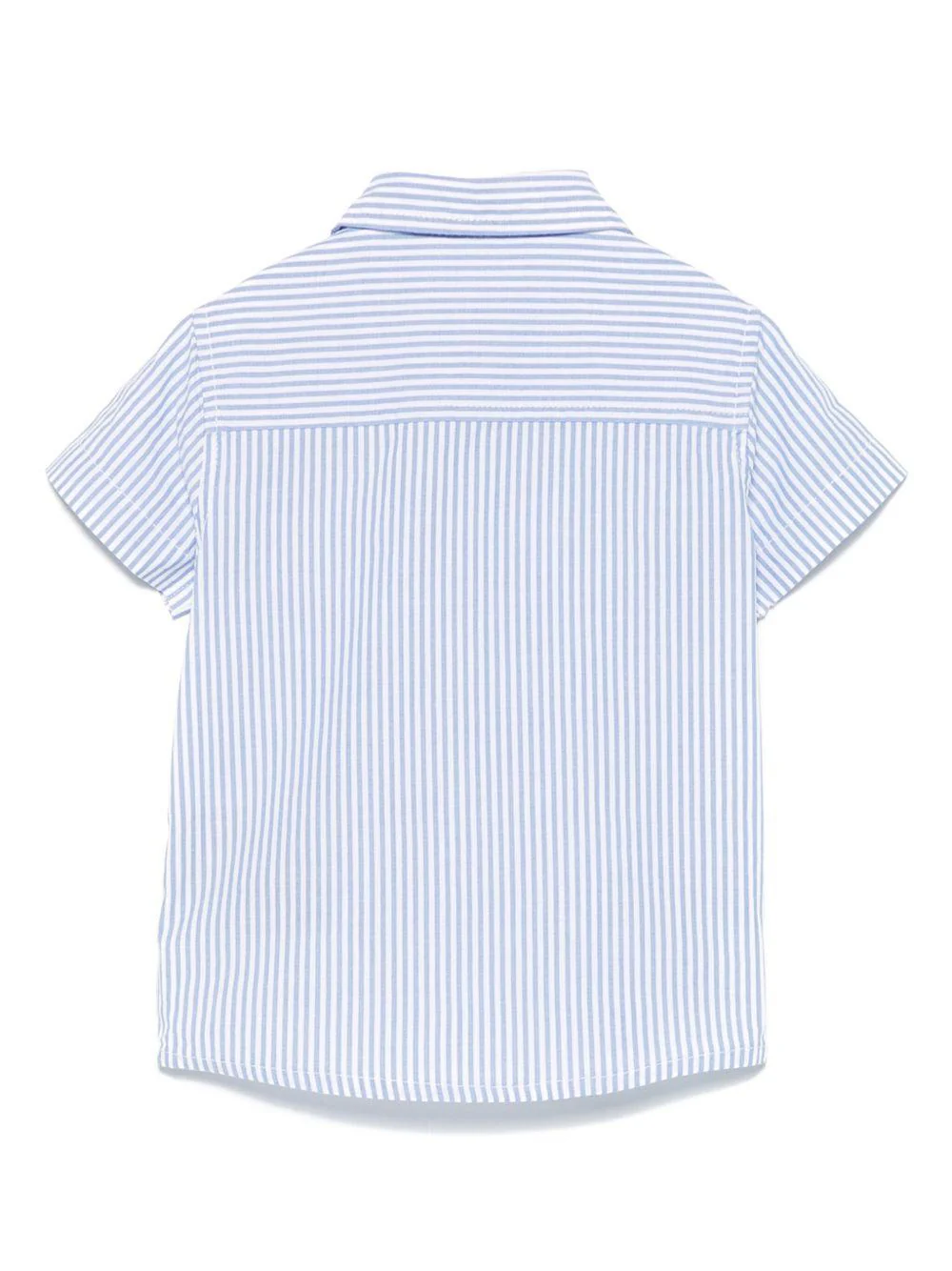 Camicia per neonato Trussardi Junior azzurro a righe con colletto classico e fibbia frontale - Image 3