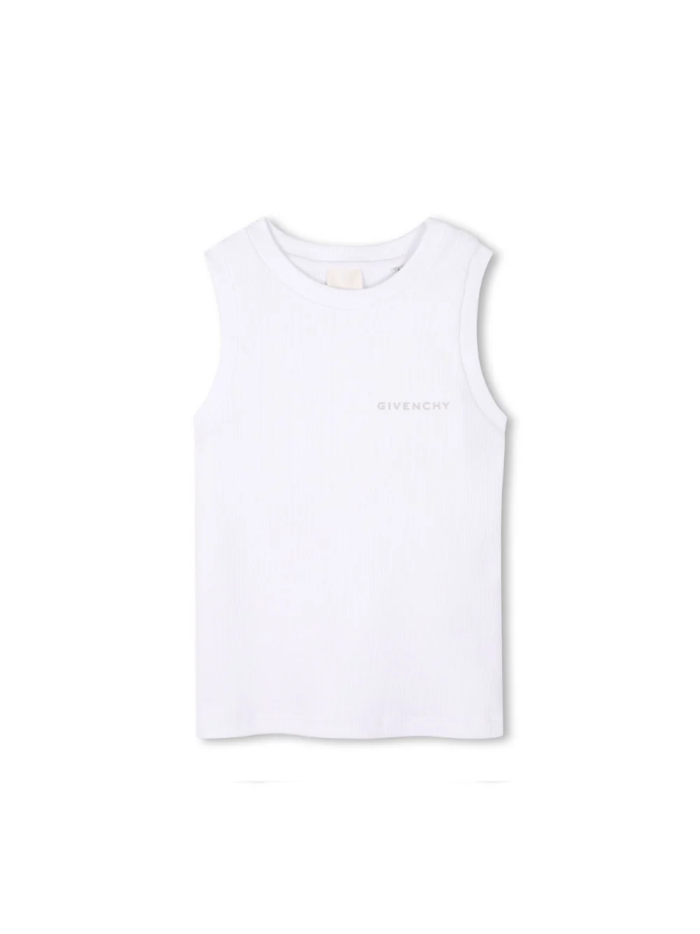 Canotta con stampa per bambino Givenchy Kids bianco con scollo rotondo