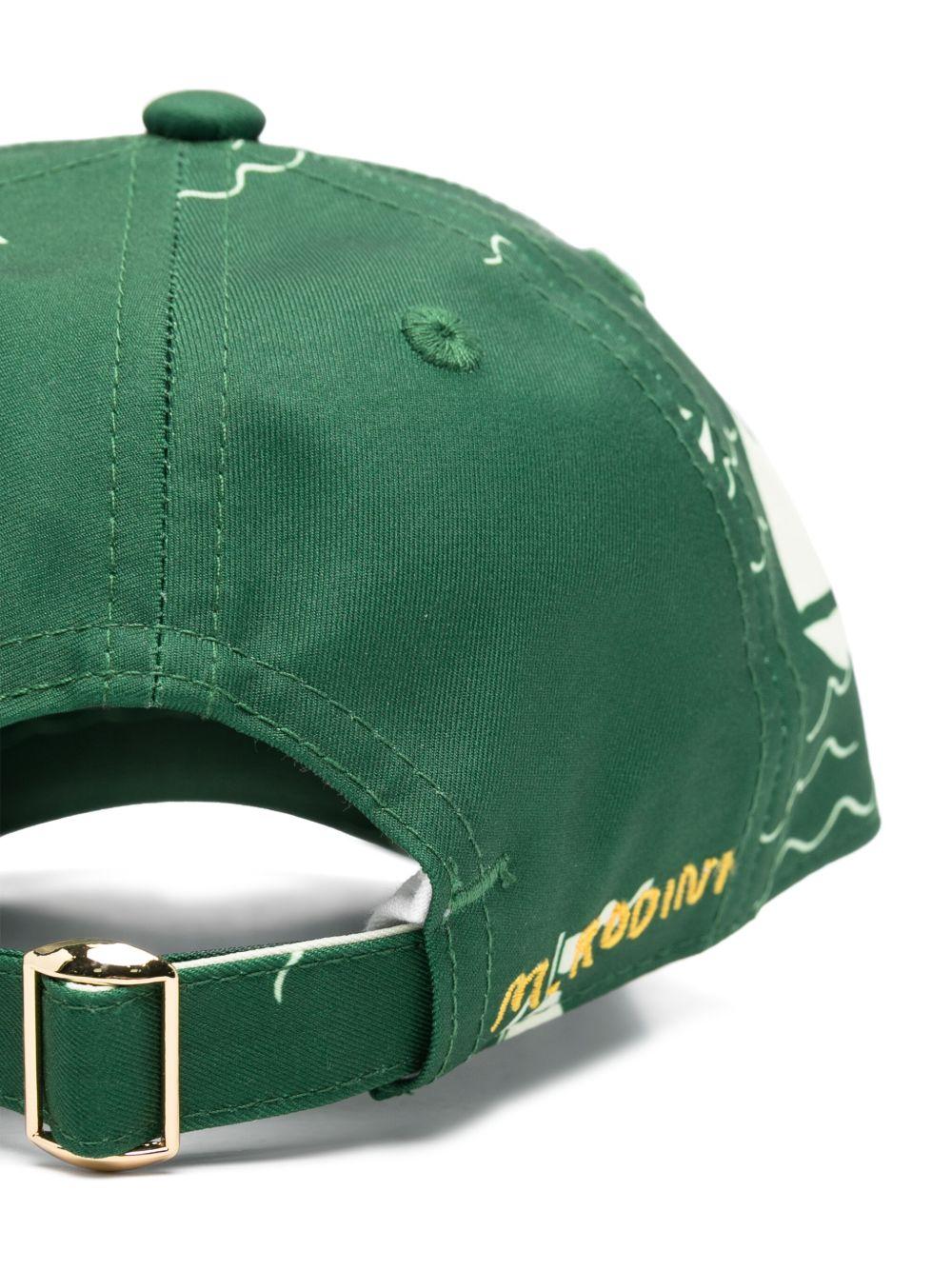Cappello da baseball per bambino Mini Rodini Sailing Boats verde con stampa all-over - Image 2