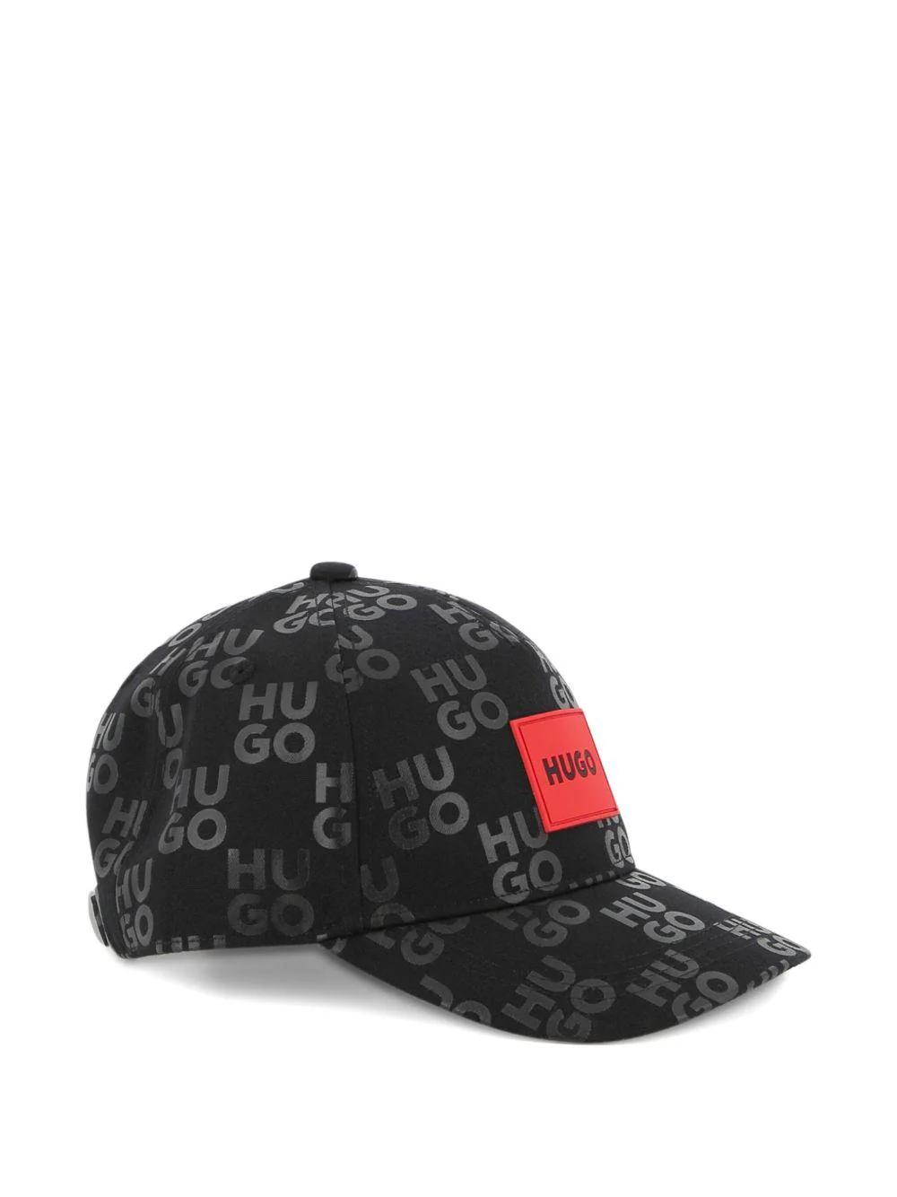 Cappello per bambino Hugo Kids nero con dettaglio con logo in gomma