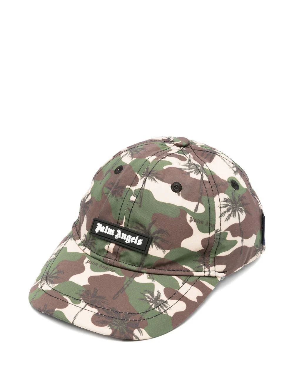 Cappello per bambino Palm Angels Kids marrone con stampa camouflage