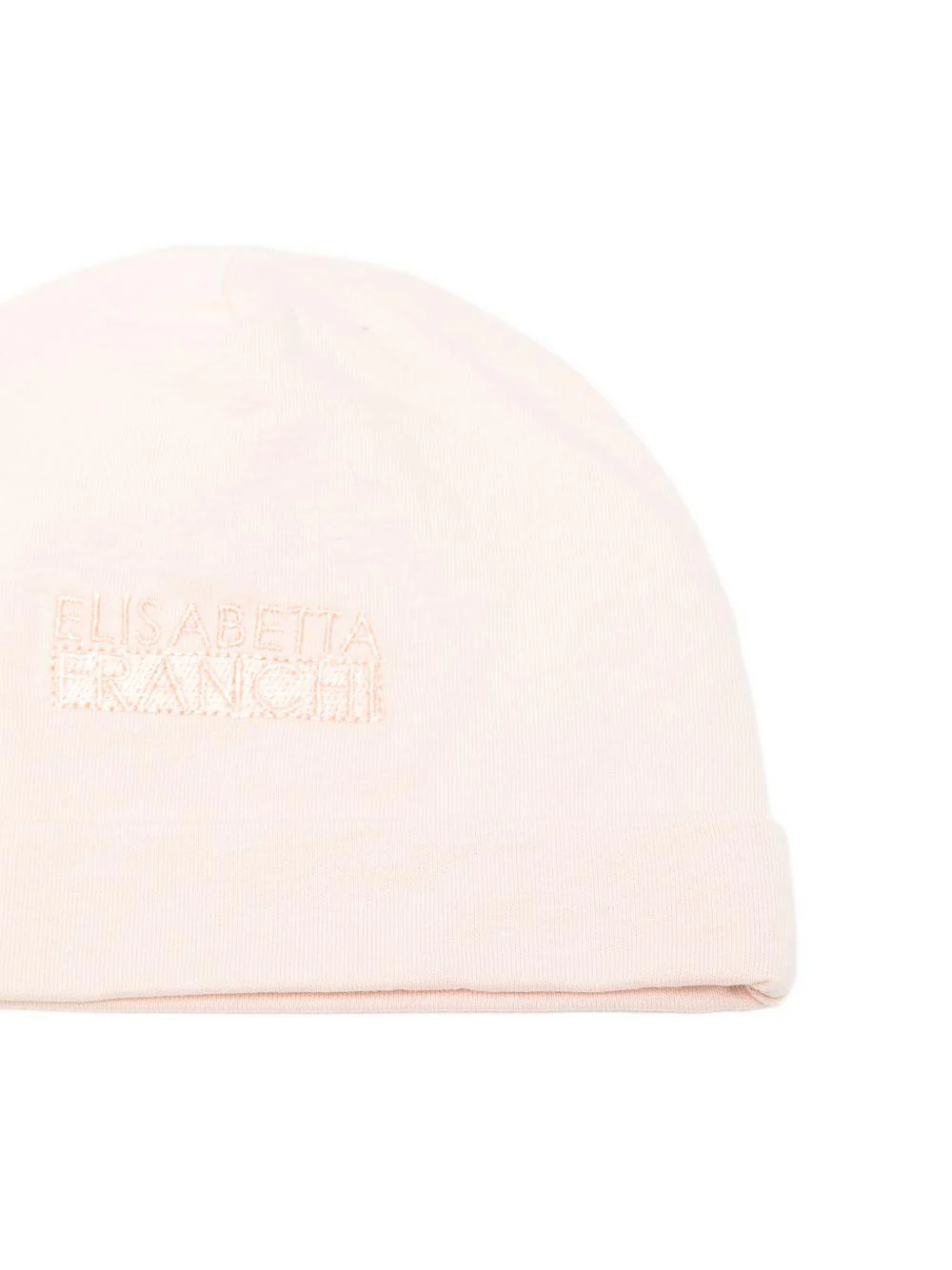 Cappello per neonata Elisabetta Franchi La Mia Bambina rosa con logo ricamato - Image 3