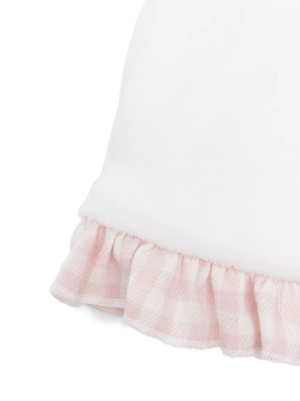 Cappello per neonata La Stupenderia bianco con rifiniture a quadretti - Image 2