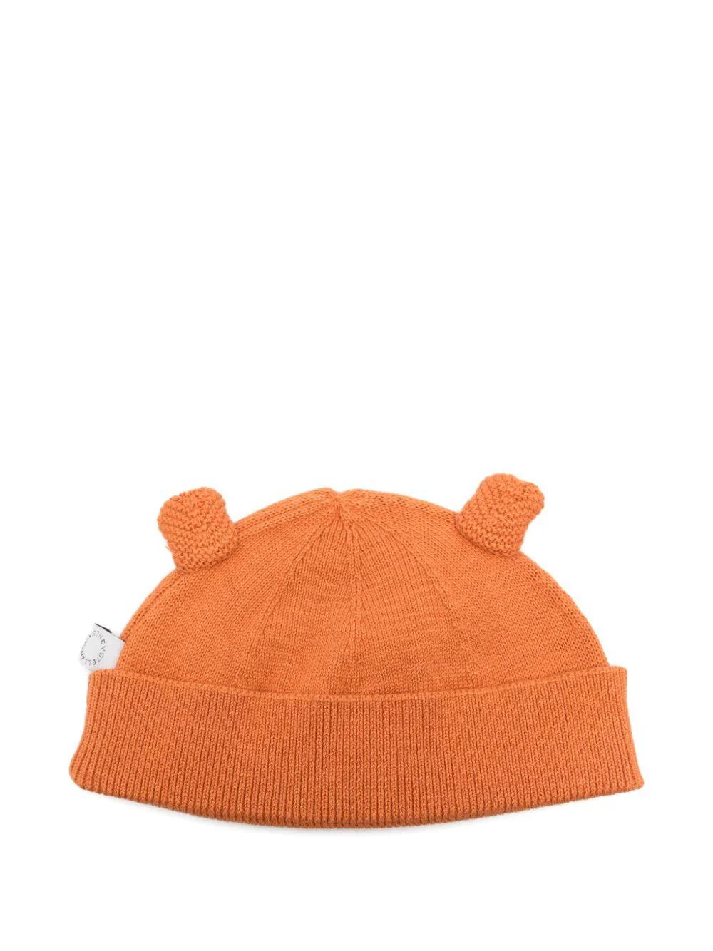 Cappello per neonati Stella McCartney Kids arancione lavorato a maglia con dettagli sulle orecchie - Image 2
