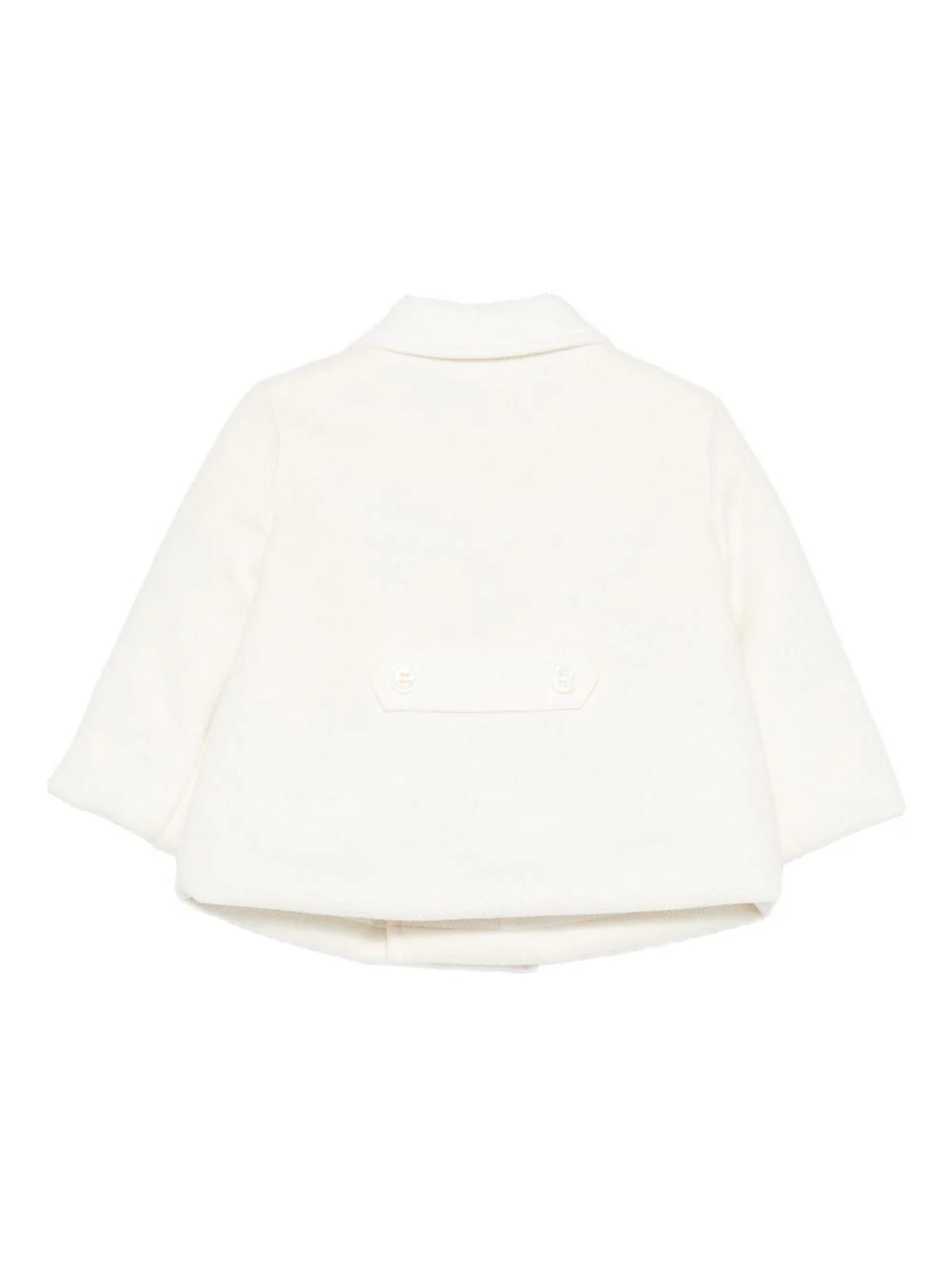 Cappotto a doppiopetto per neonata La Stupenderia bianco con colletto classico - Image 2