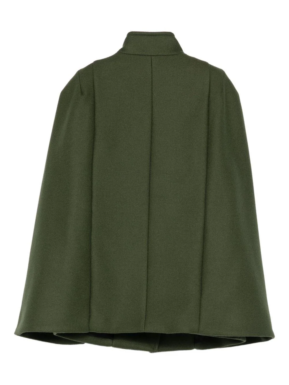 Cappotto a mantella per bambina Balmain Kids verde con collo alto - Image 3
