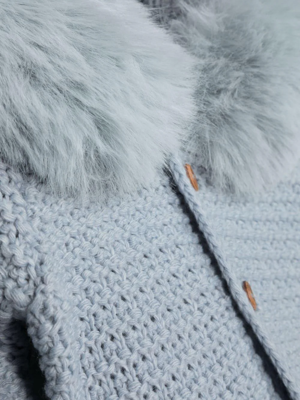 Cappotto con cappuccio Bambalina per neonato Paz Rodriguez blu co orlo dritto - Image 3