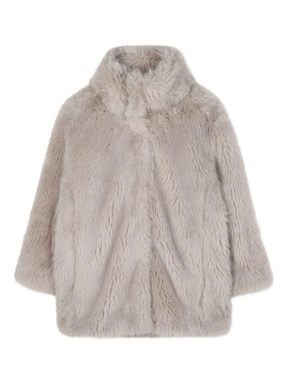 Cappotto per bambina Chloé Kids grigio con collo alto