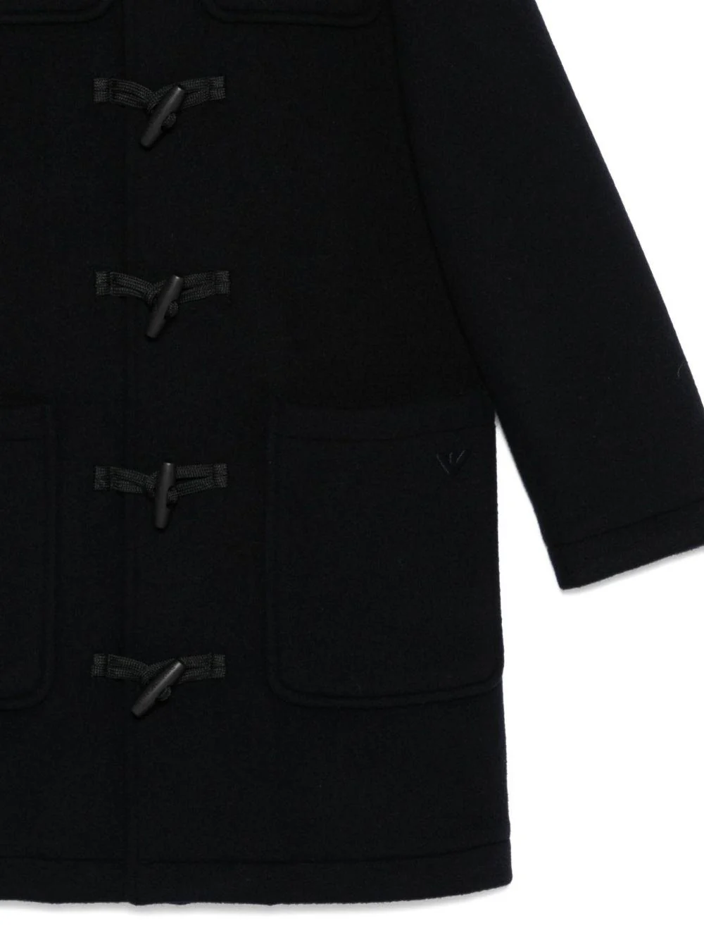 Cappotto per bambino Emporio Armani Kids blu navy con cappuccio - Image 3