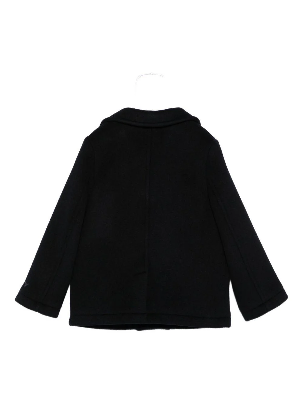 Cappotto per bambino Emporio Armani Kids blu navy con chiusura a doppiopetto - Image 2