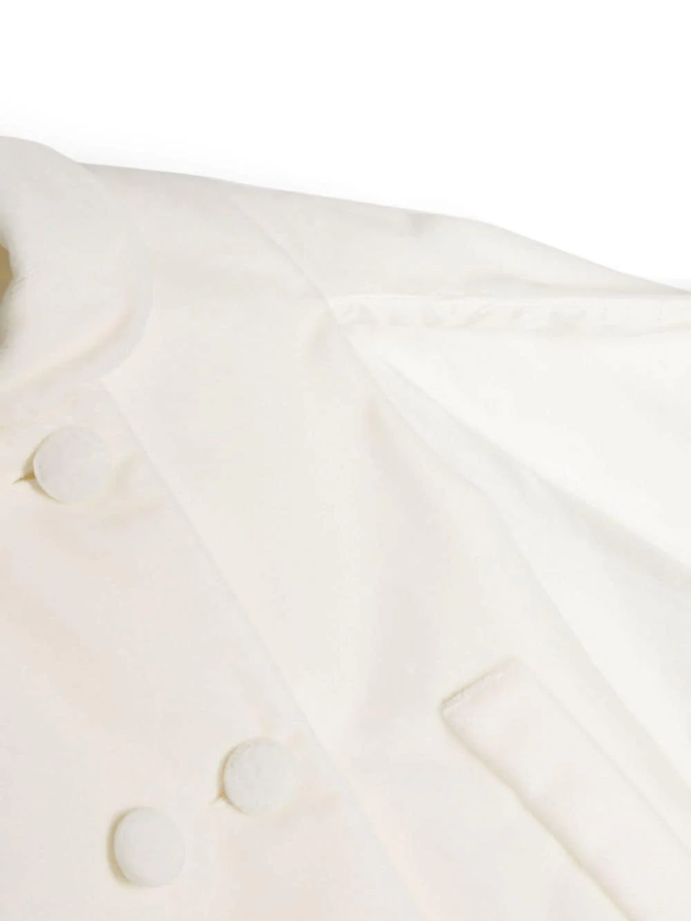 Cappotto per neonata Jesurum Baby bianco in doppiopetto in finta pelliccia - Image 3