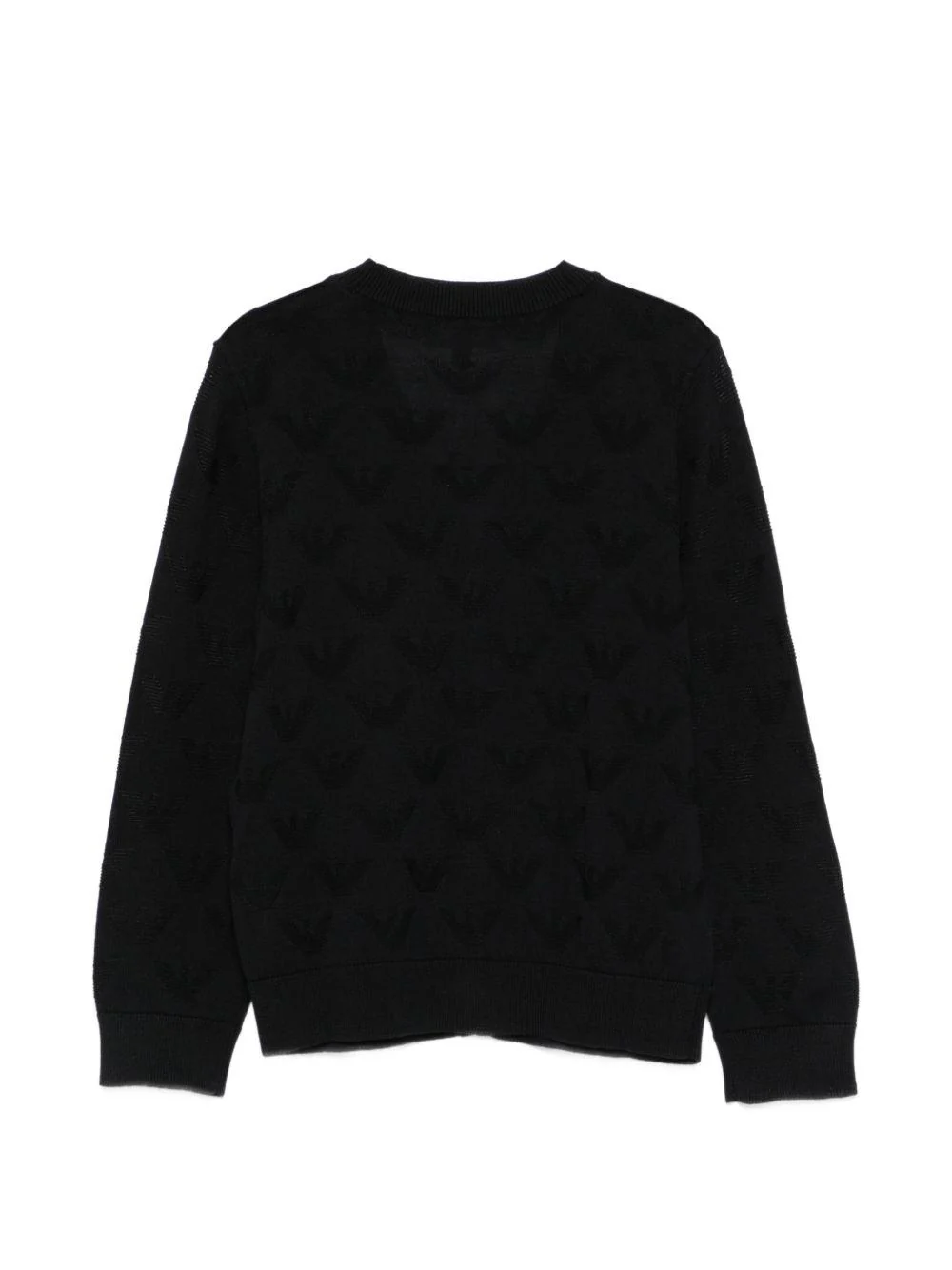 Cardigan Emporio Armani Kids nero con scollo a V - Image 3