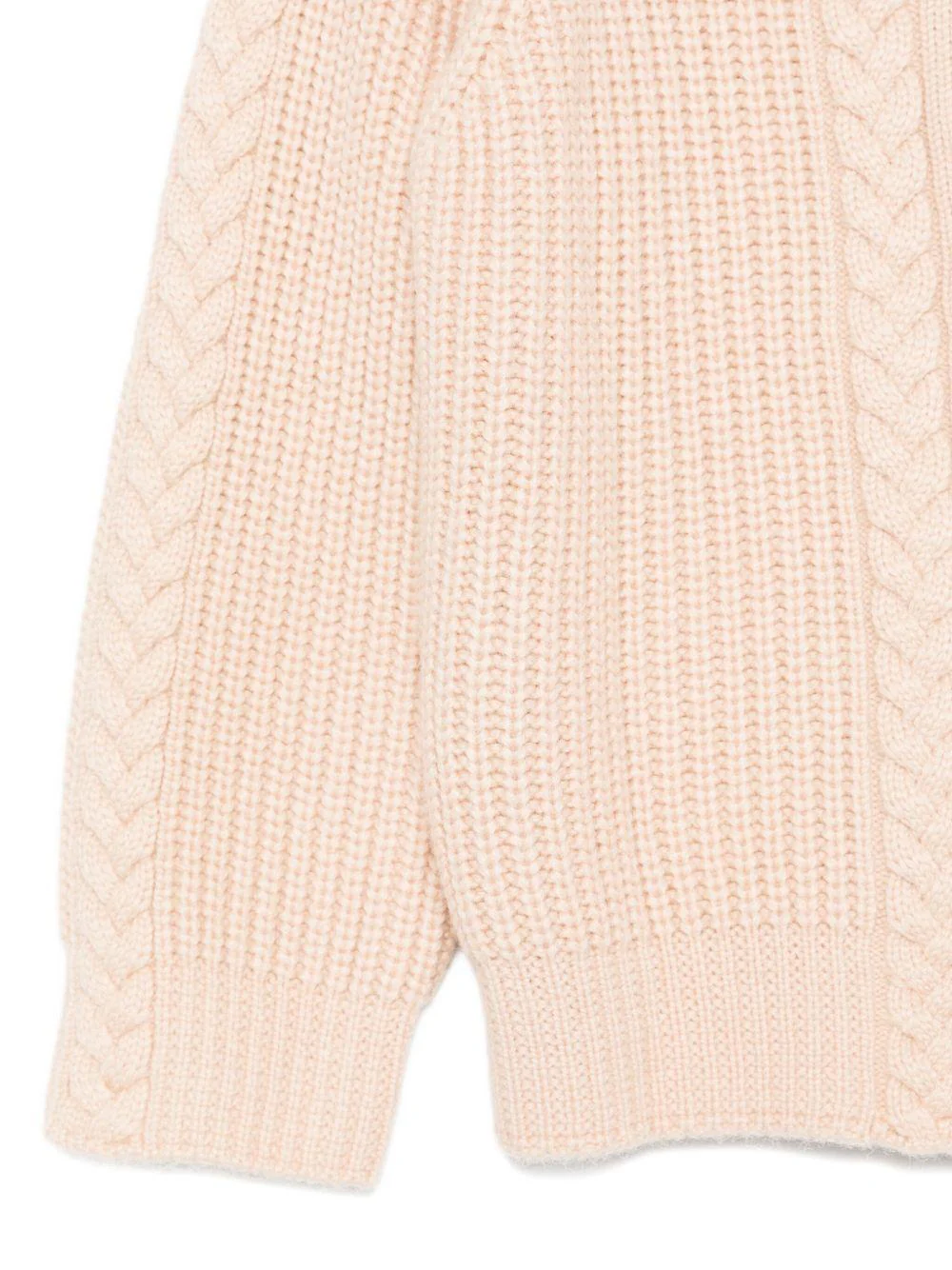 Cardigan per bambina Donsje beige con bottoni e motivo a trecce - Image 2