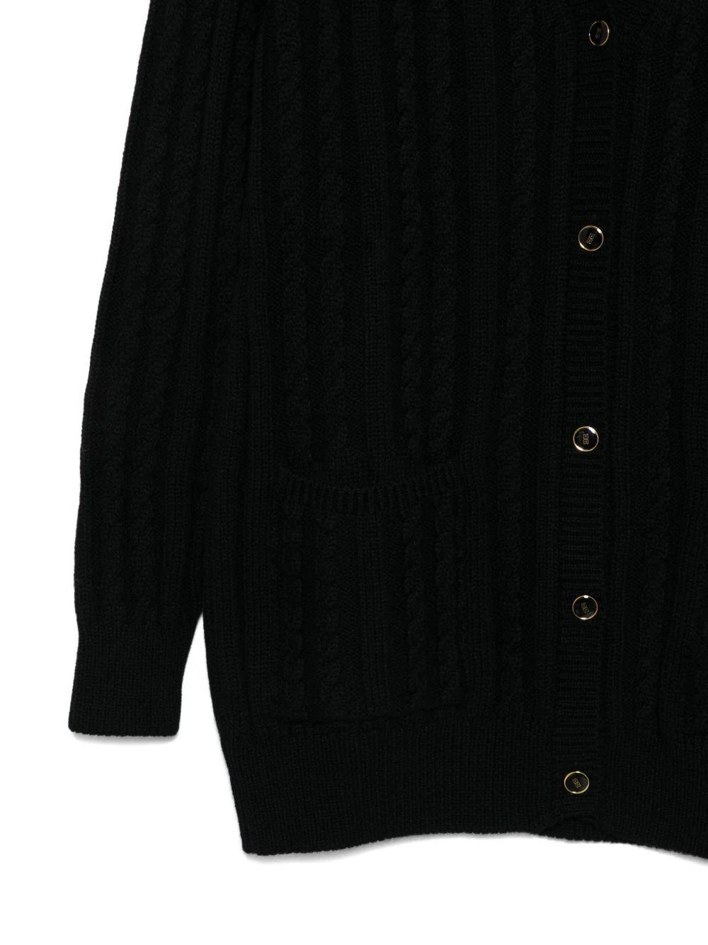 Cardigan per bambina Elisabetta Franchi La Mia Bambina nero con scollo a V - Image 2