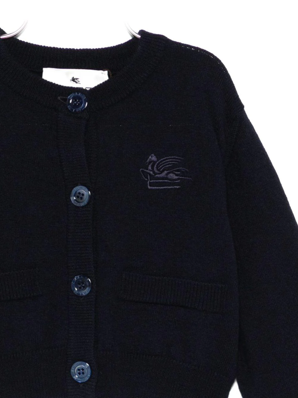 Cardigan per bambina ETRO Kids blu con dettagli ricamati - Image 3
