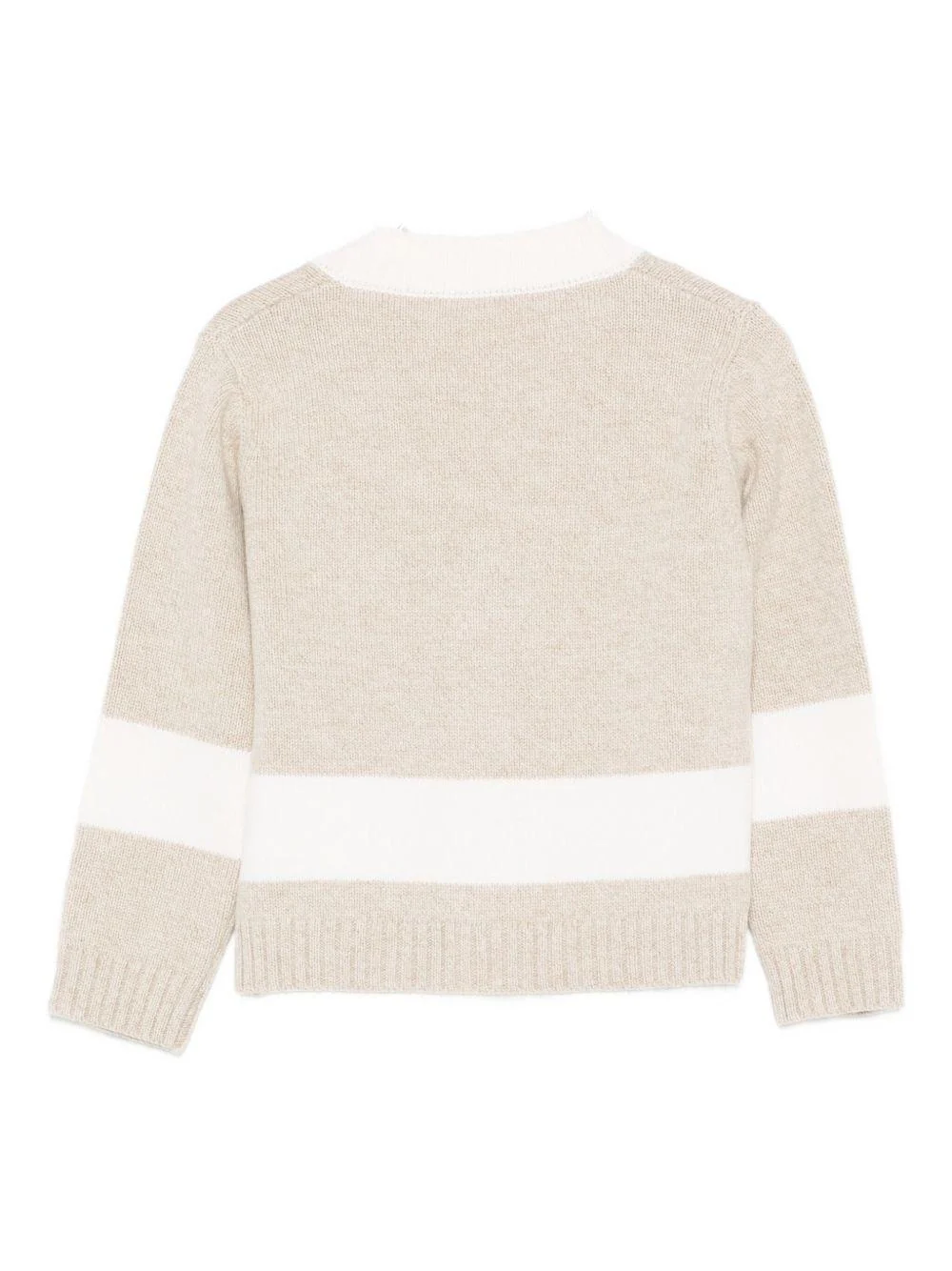 Cardigan per bambino Eleventy Kids beige con scollo a V - Image 2