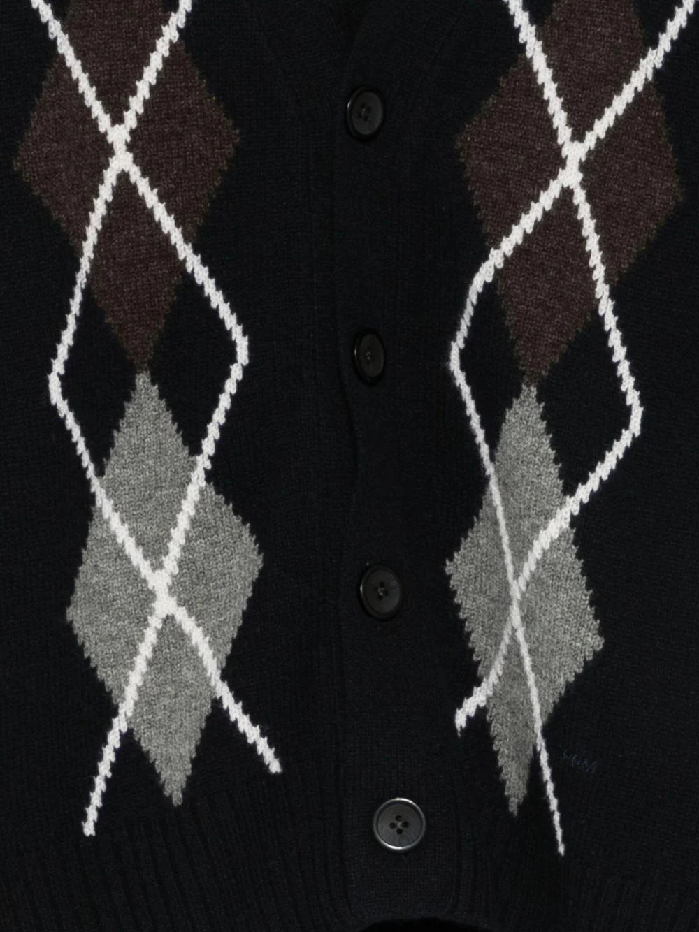 Cardigan per bambino Paolo Pecora Kids blu con motivo argyle - Image 2