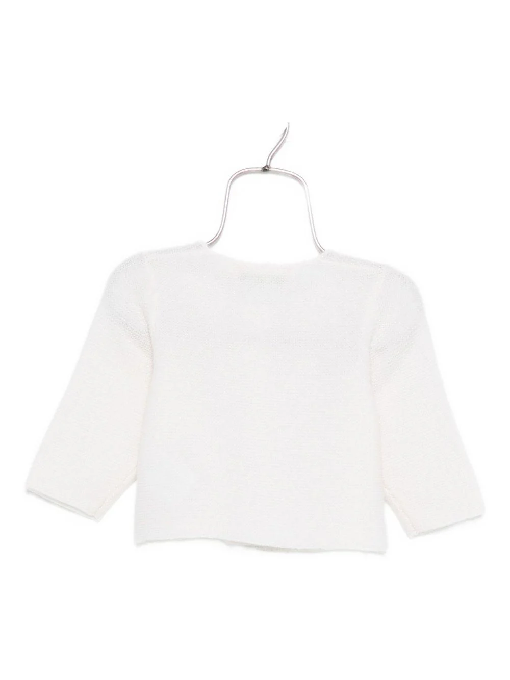 Cardigan per neonata Bonpoint bianco con chiusura con bottoni - Image 2