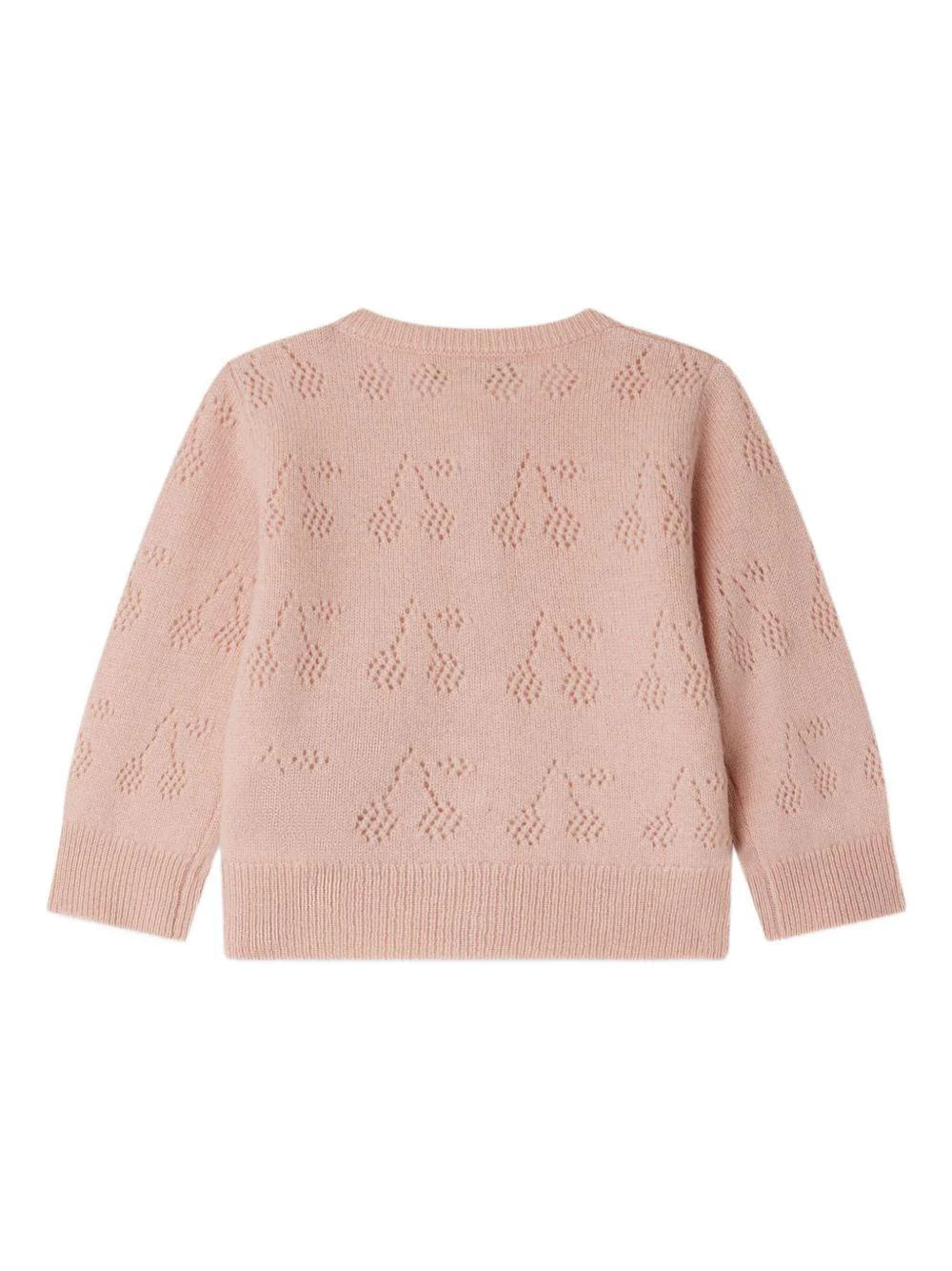 Cardigan per neonata Bonpoint rosa con bottoni - Image 3