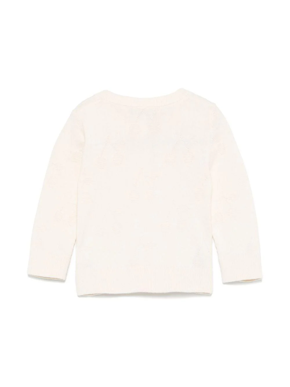 Cardigan per neonata Bonpoint Teyana ècru con chiusura frontale con bottoni - Image 3