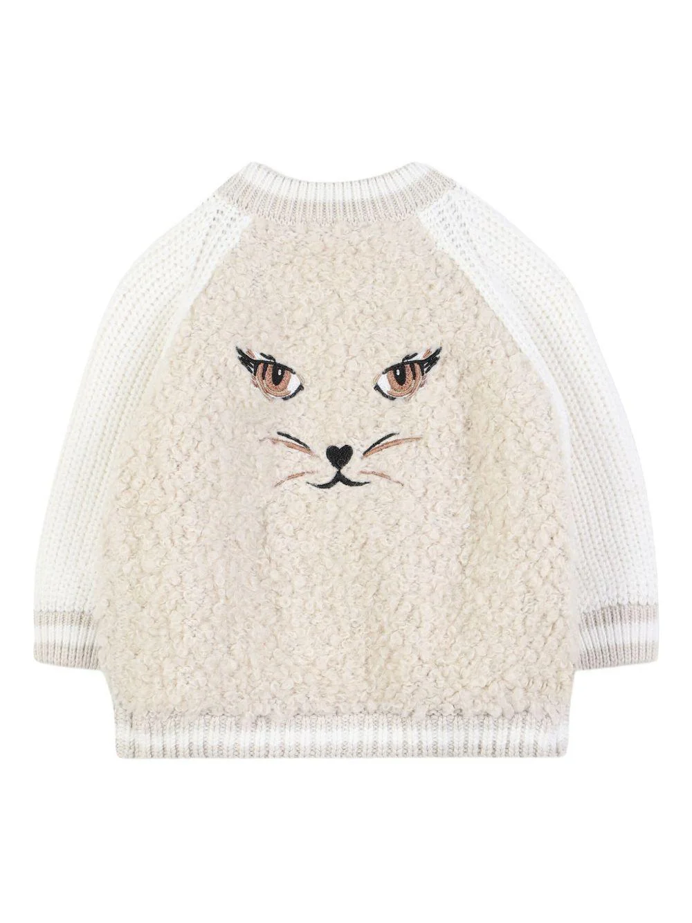 Cardigan per neonata Givenchy Kids beige con design ricamato - Image 2