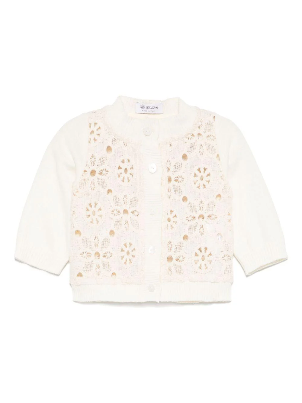 Cardigan per neonata JESURUM BABY Dora beige con maniche lunghe