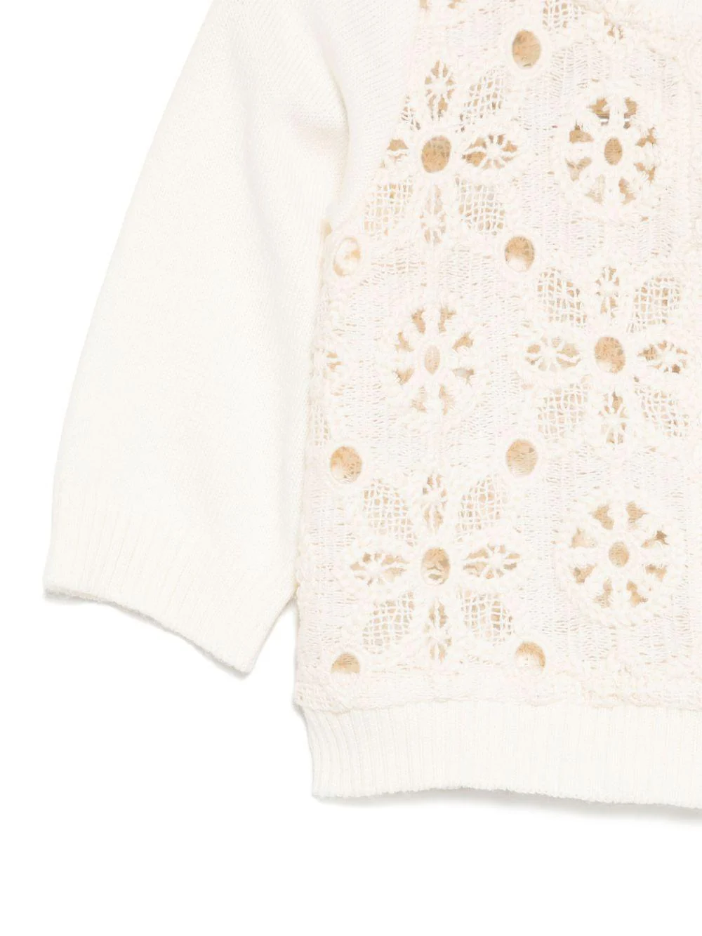 Cardigan per neonata JESURUM BABY Dora beige con maniche lunghe - Image 3