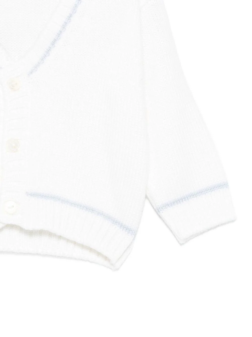 Cardigan per neonata La Stupenderia bianco con bottoni in maglia - Image 2