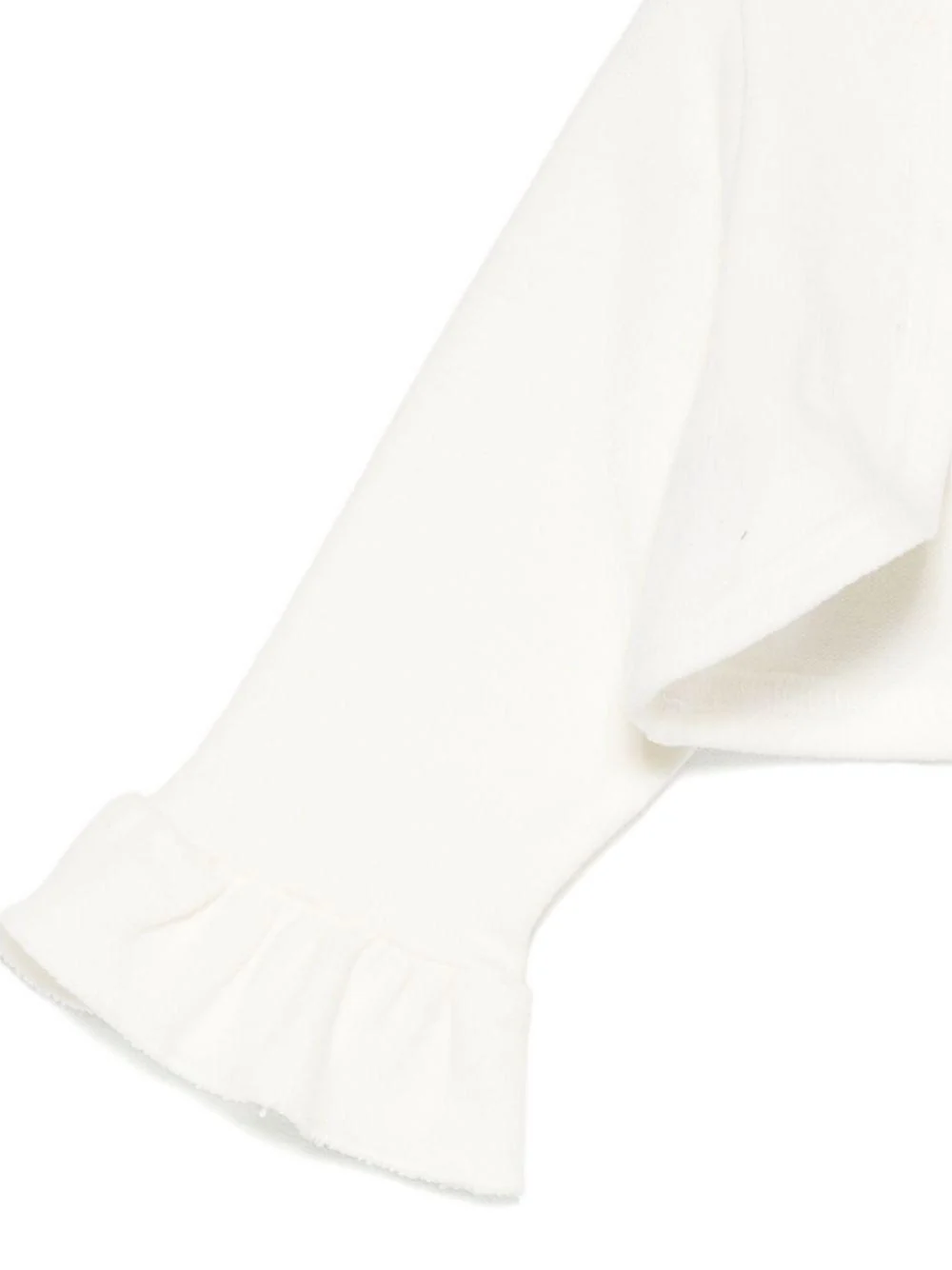 Cardigan per neonata La Stupenderia bianco con dettagli arricciati - Image 2
