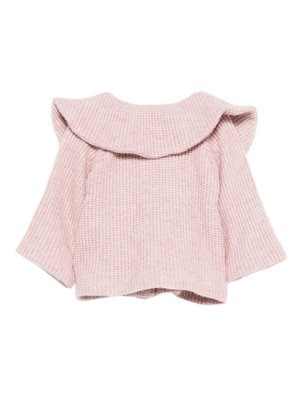 Cardigan per neonata La Stupenderia rosa con colletto arricciato - Image 3