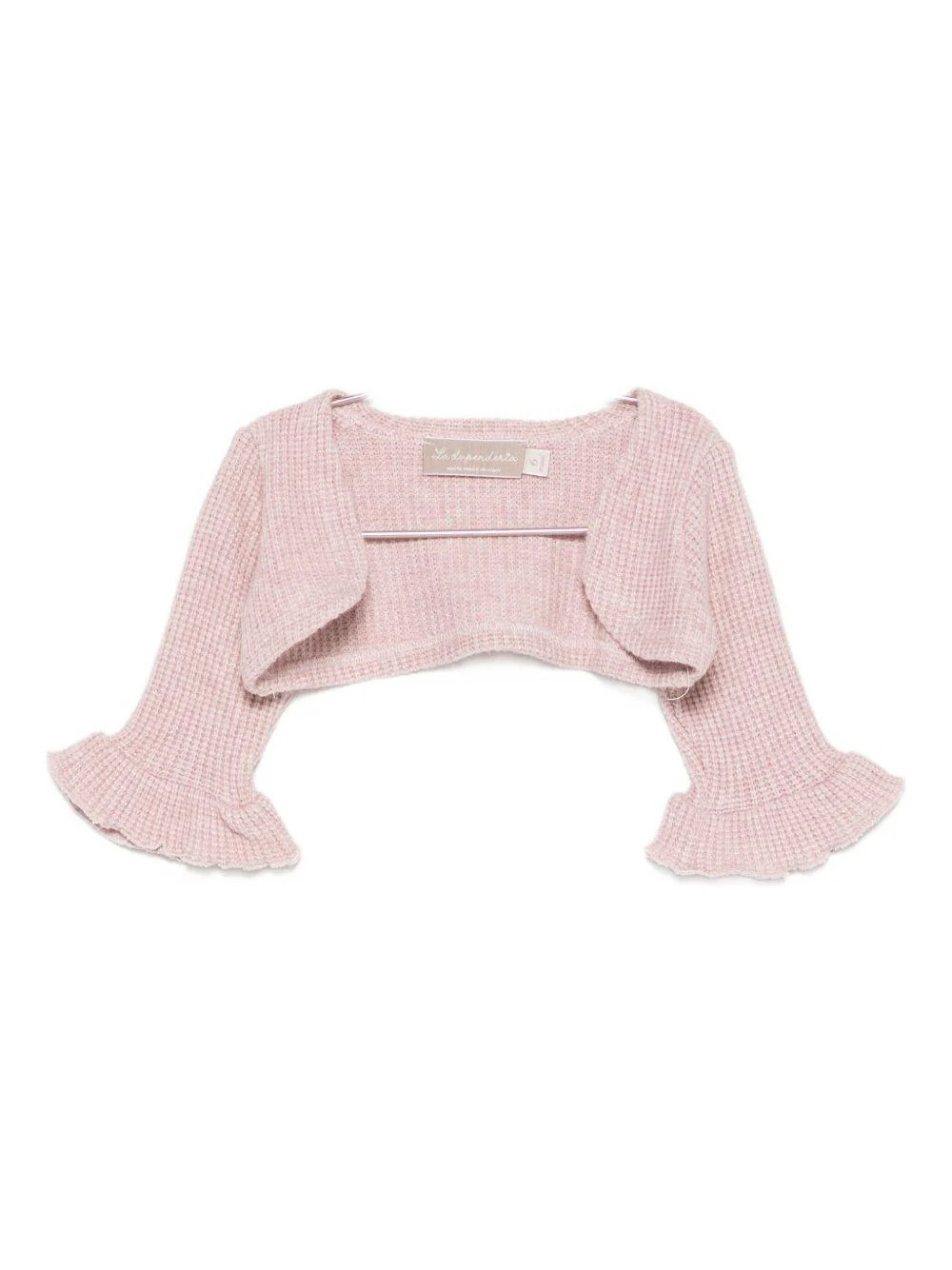 Cardigan per neonata La Stupenderia rosa con dettagli arricciati