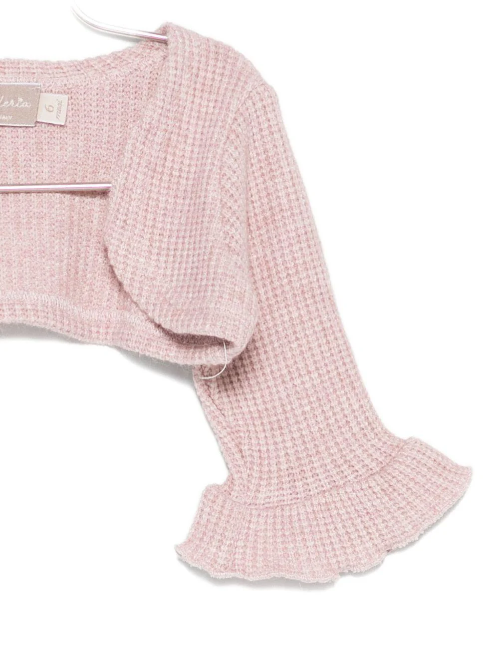 Cardigan per neonata La Stupenderia rosa con dettagli arricciati - Image 3