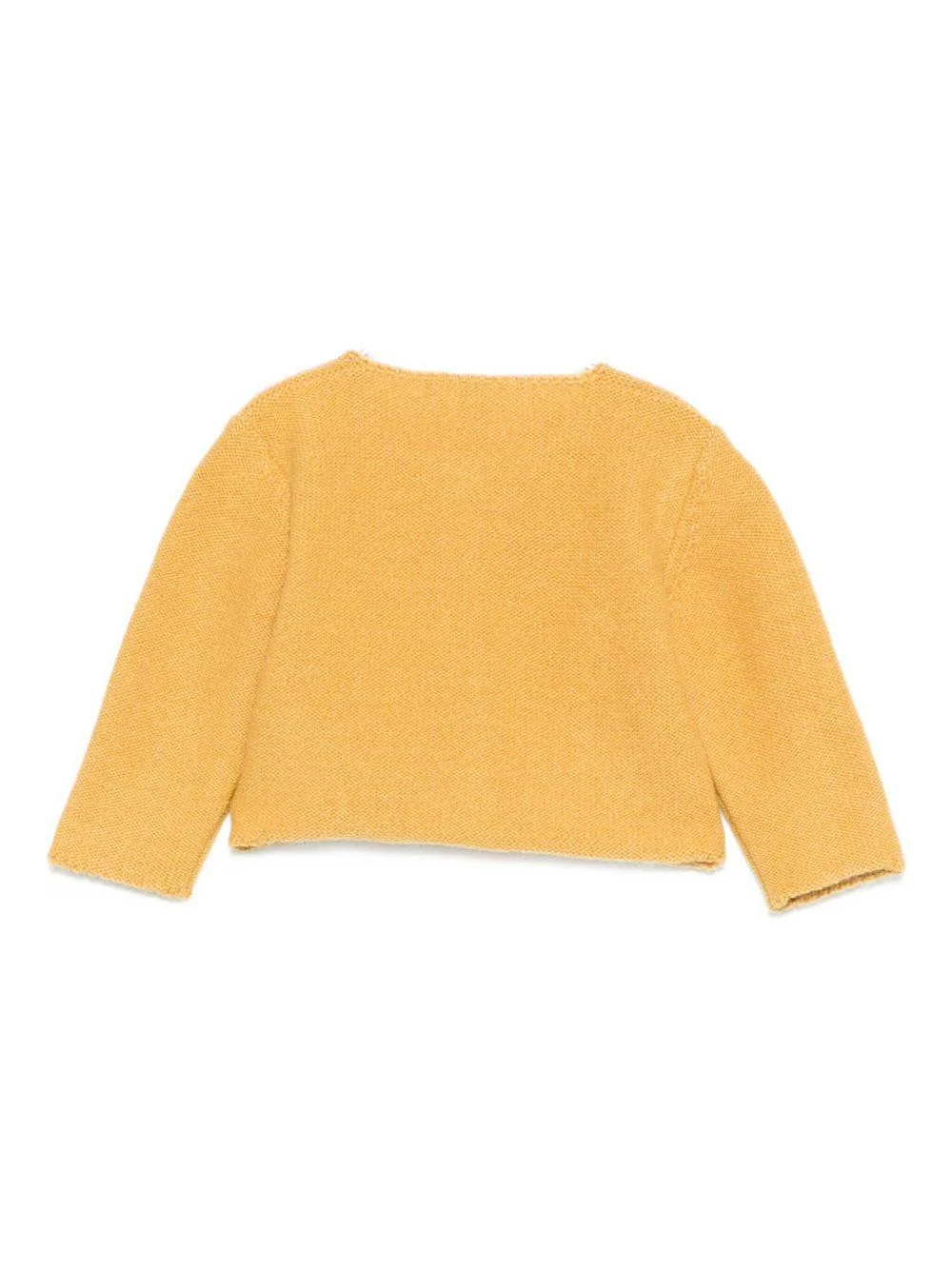 Cardigan per neonata Mariella Ferrari giallo con ricamo a fiori - Image 3