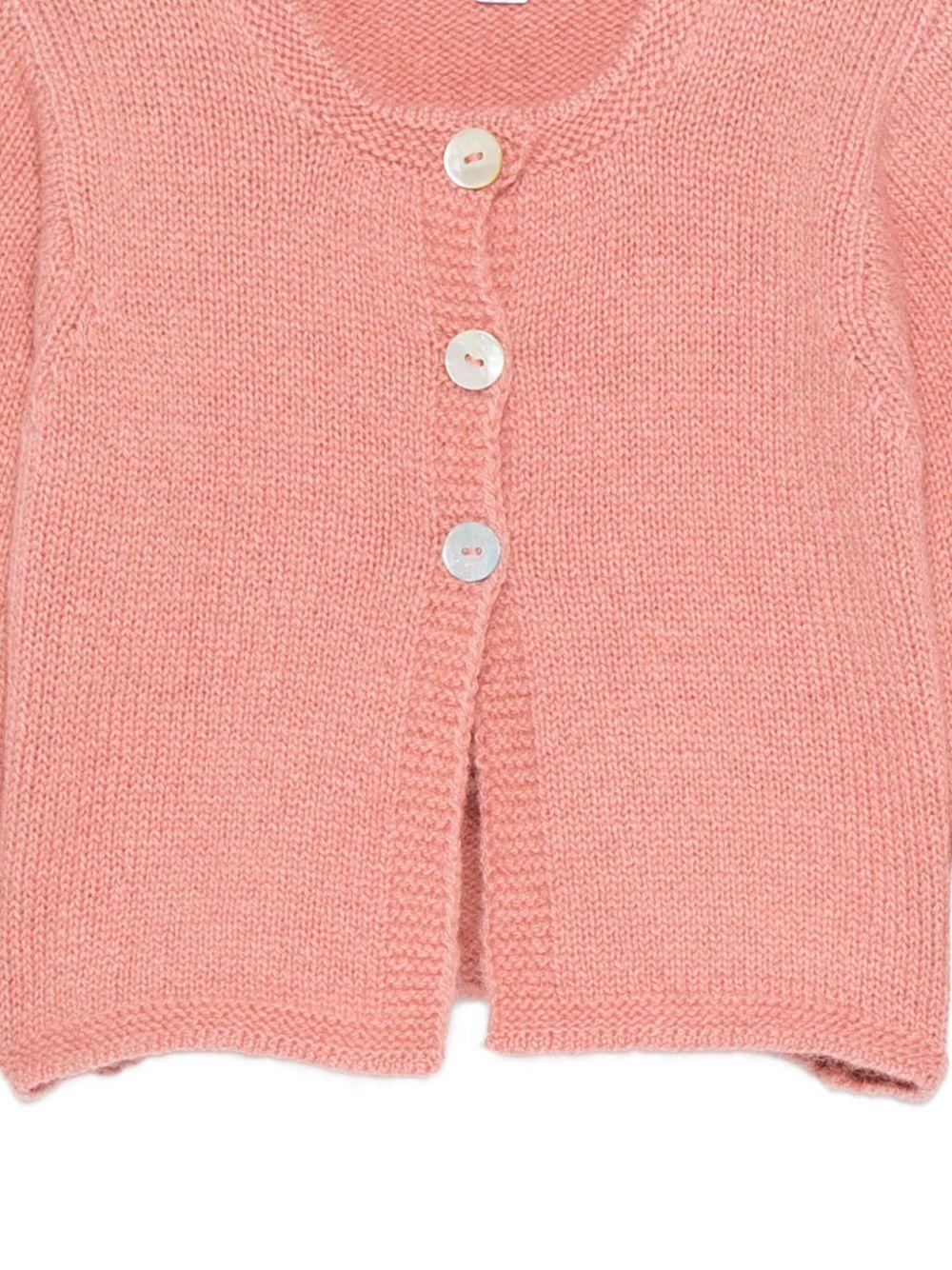 Cardigan per neonata Mariella Ferrari rosa con bottoni - Image 2