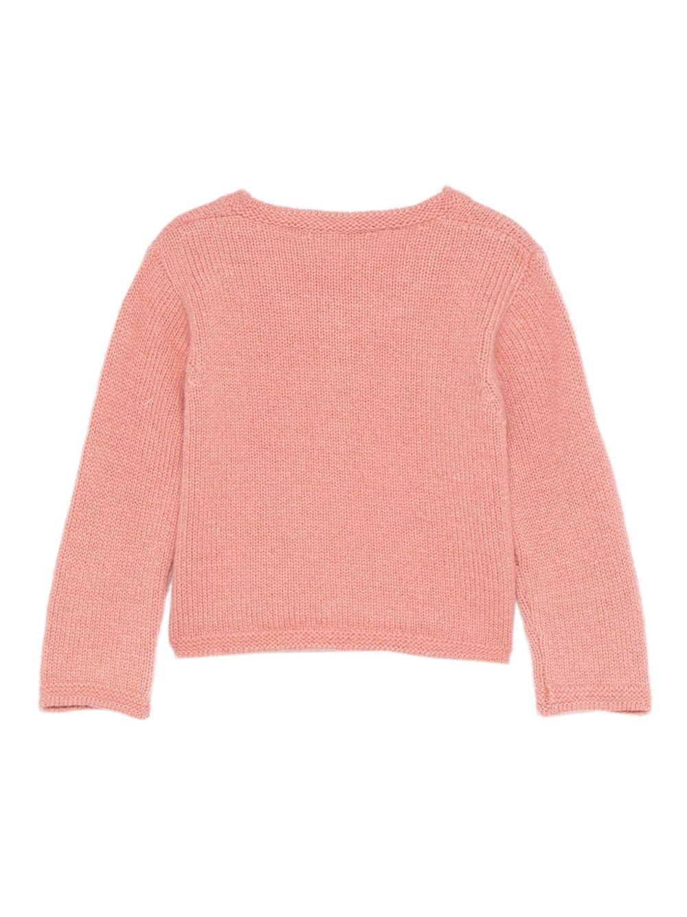 Cardigan per neonata Mariella Ferrari rosa con bottoni - Image 3