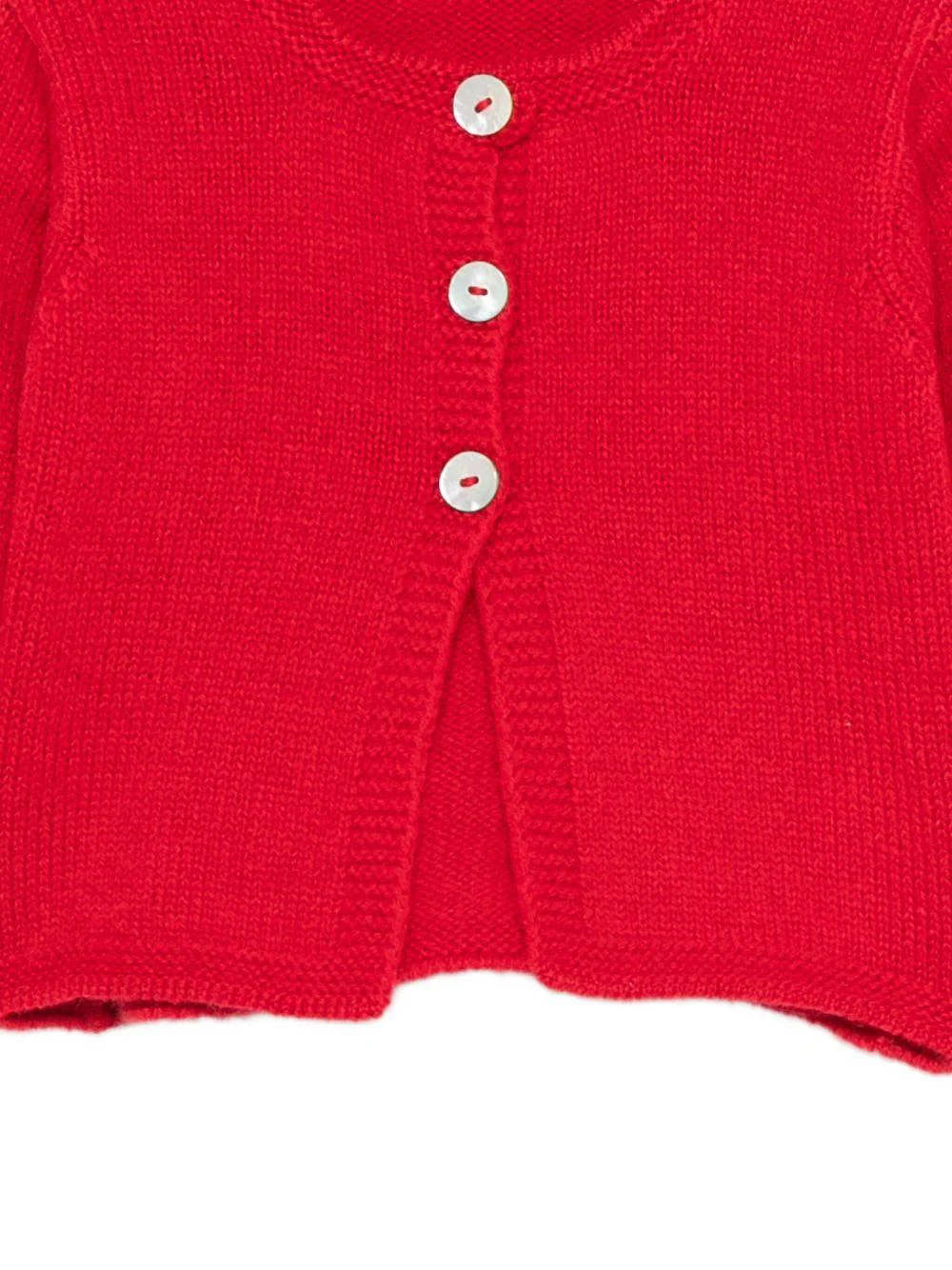 Cardigan per neonata Mariella Ferrari rossa con bottoni - Image 3