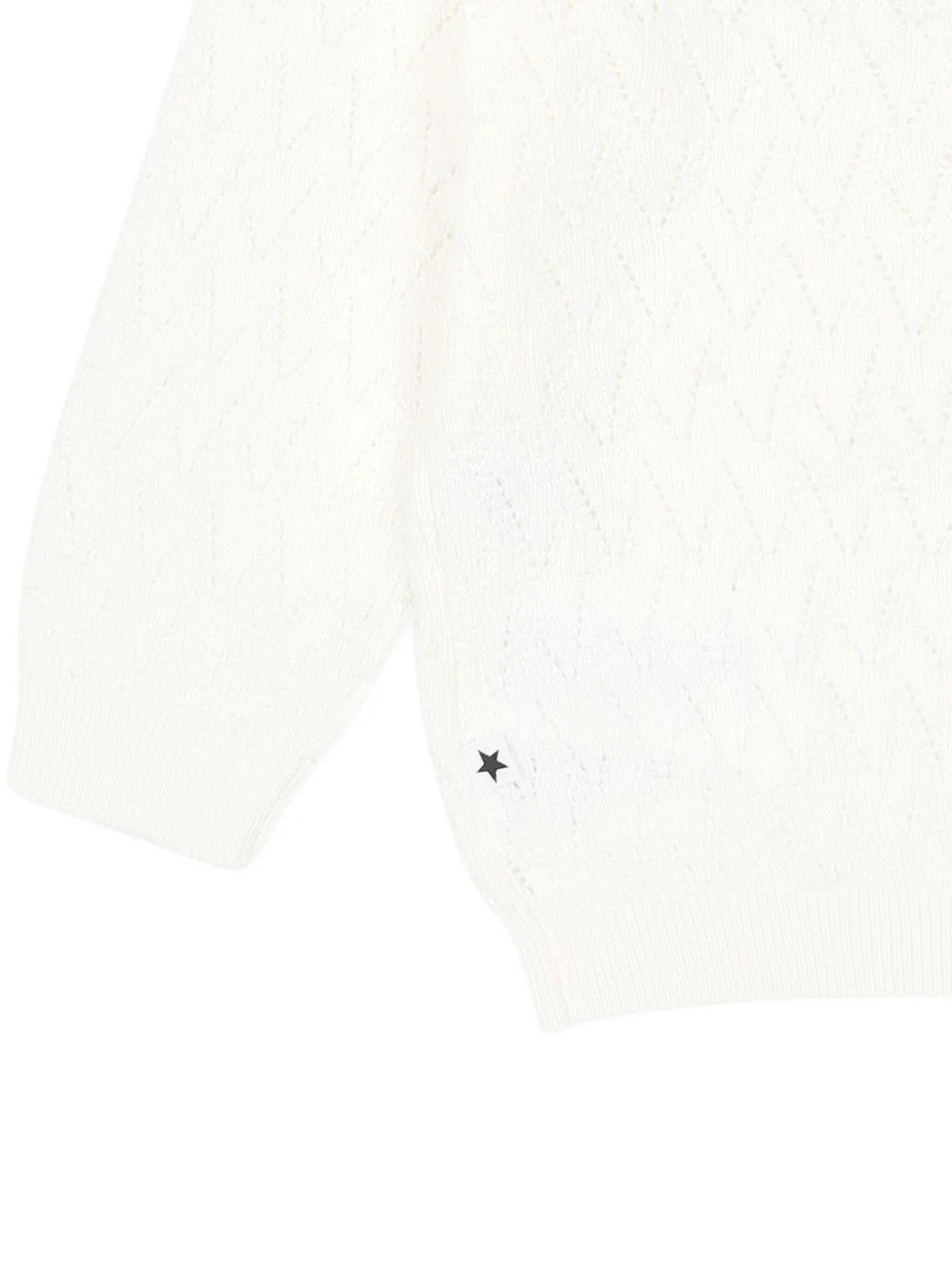 Cardigan per neonata Molo bianco in maglia con scollo rotondo - Image 2