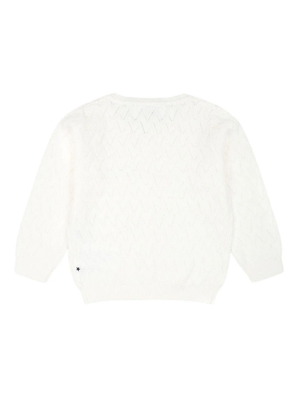 Cardigan per neonata Molo bianco in maglia con scollo rotondo - Image 3