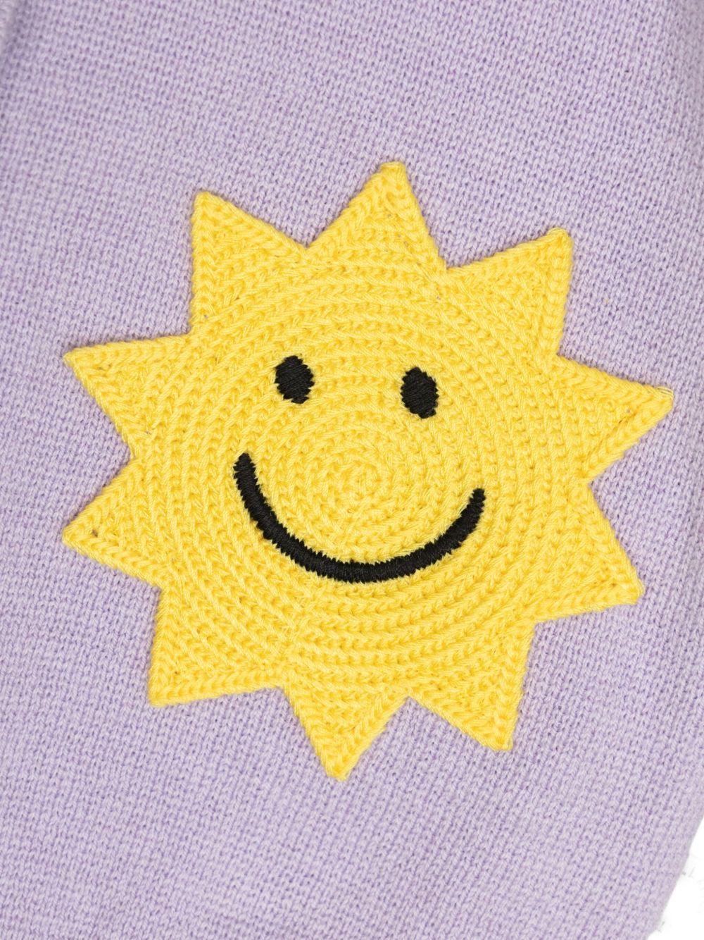 Cardigan per neonata Stella McCartney Kids viola con applicazione - Image 4
