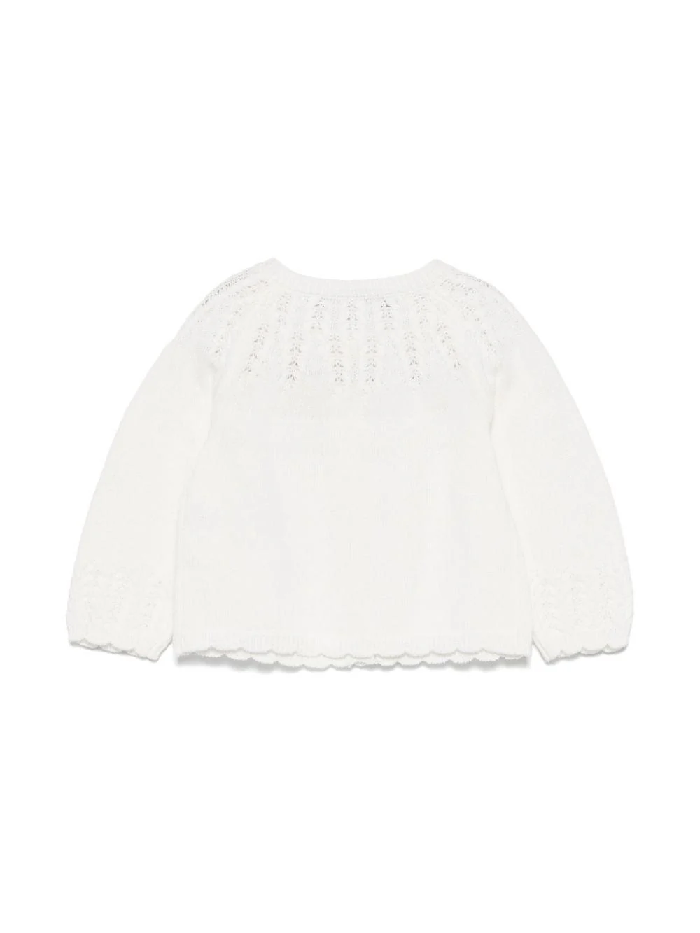 Cardigan per neonata Tartine Et Chocolat bianco open work - Image 3