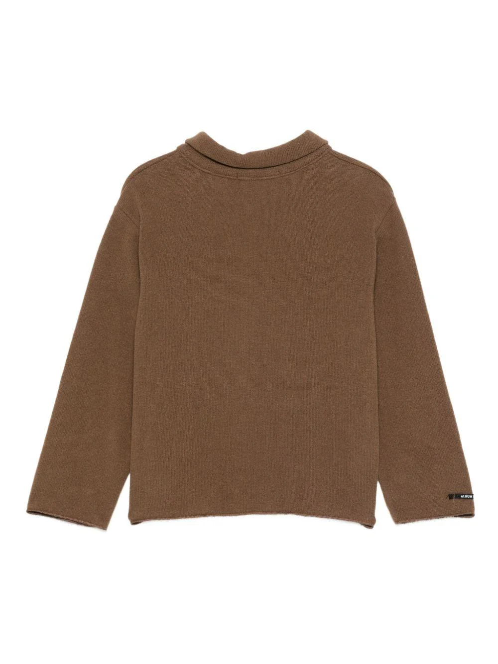 Cardigan per neonato Album Di Famiglia Kids marrone con colletto classico - Image 3