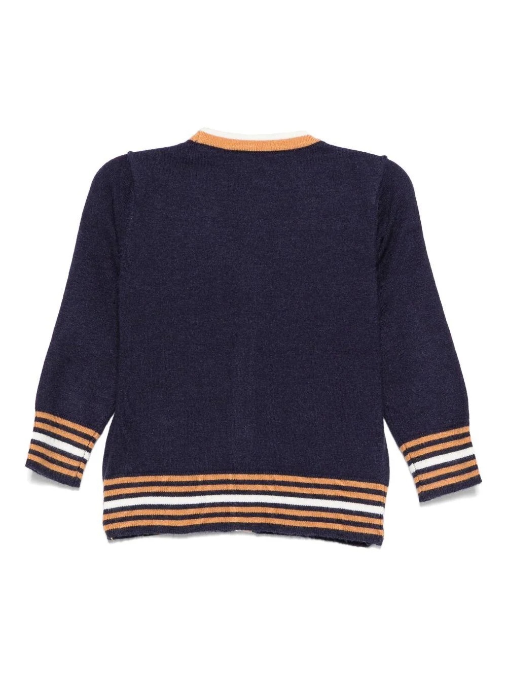 Cardigan per neonato TRUSSARDI JUNIOR blu con dettaglio a righe - Image 3