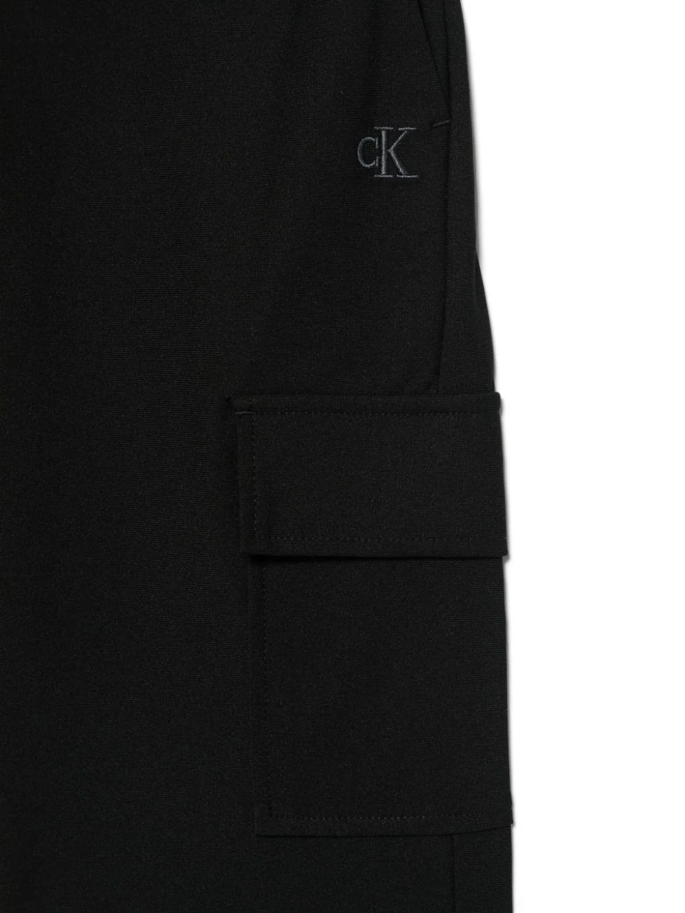 Cargo con monogramma per bambino Calvin Klein Kids nero con vita con coulisse - Image 2
