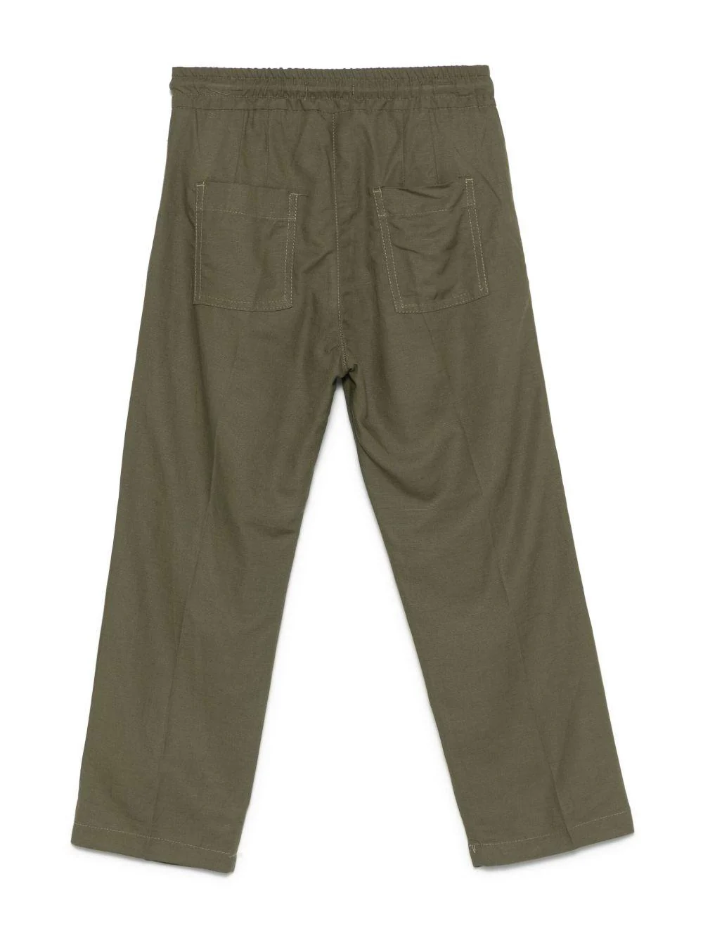 Cargo in cotone per bambino Paolo Pecora Kids verde con coulisse - Image 3