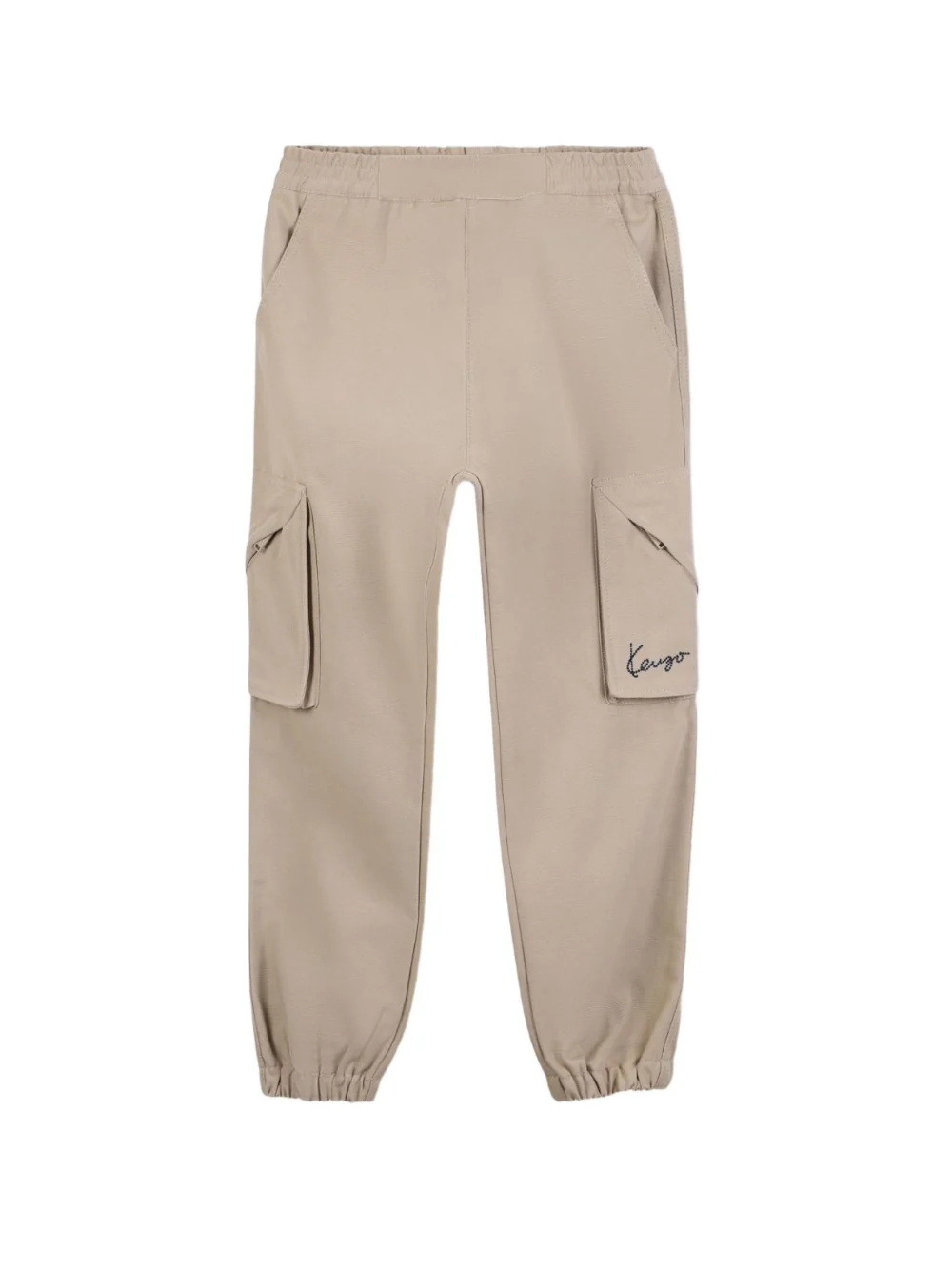Cargo per bambino Kenzo Kids beige con tasche cargo laterali