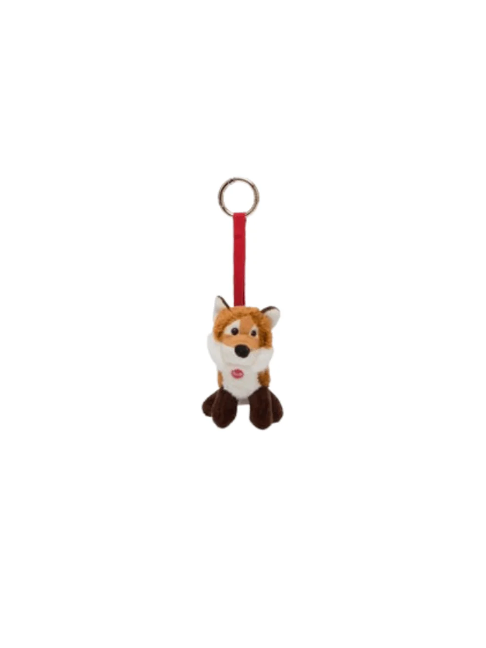 Charm con mini volpe peluche per bambini MC2 ST. Barth Kids arancione con laccio rosso